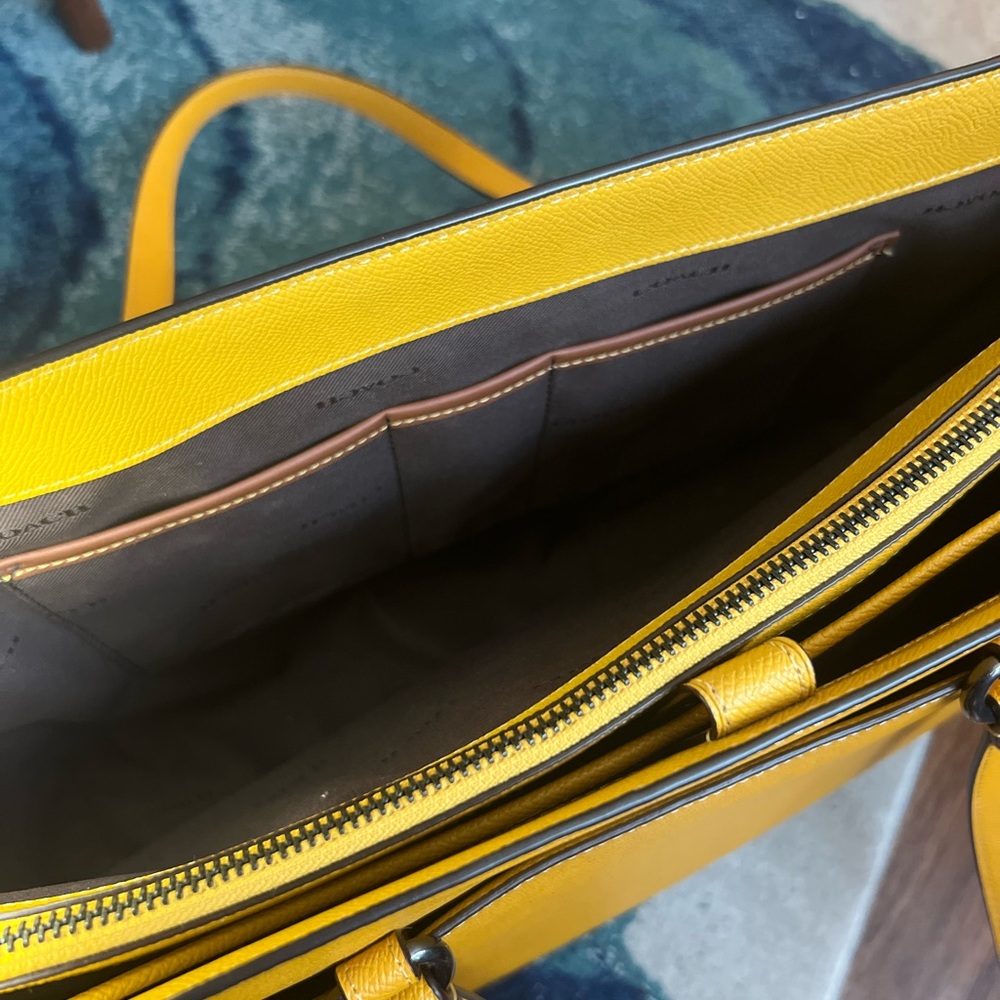 EUC Coach Yellow Work Tote - Picture 8 of 12